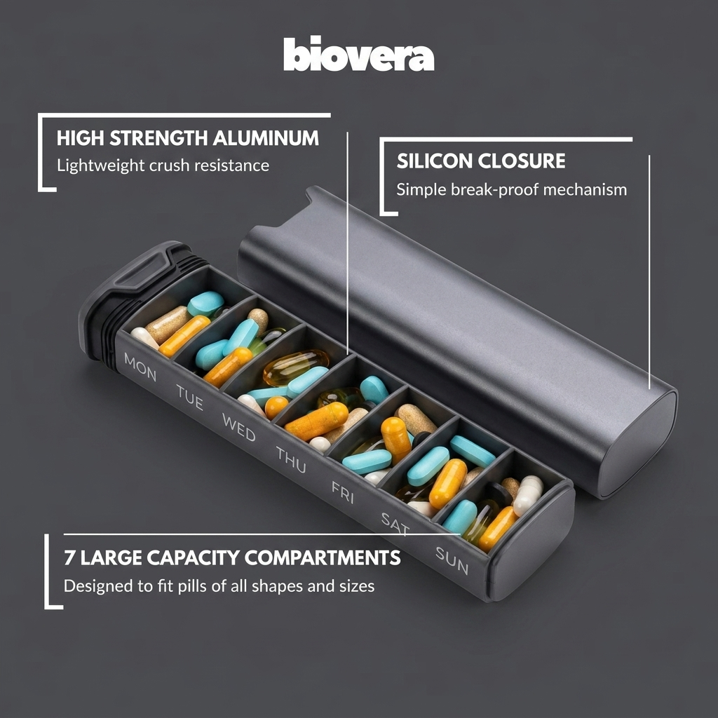 Biovera - Aluminum Pill Organizer 50% Off