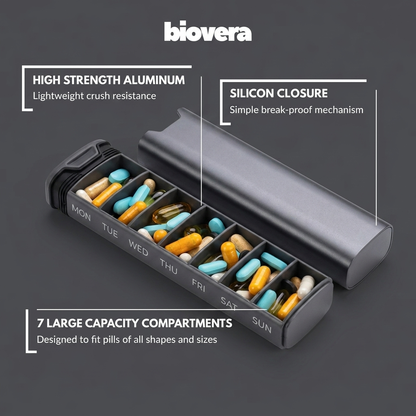 Biovera - Aluminum Pill Organizer 50% Off