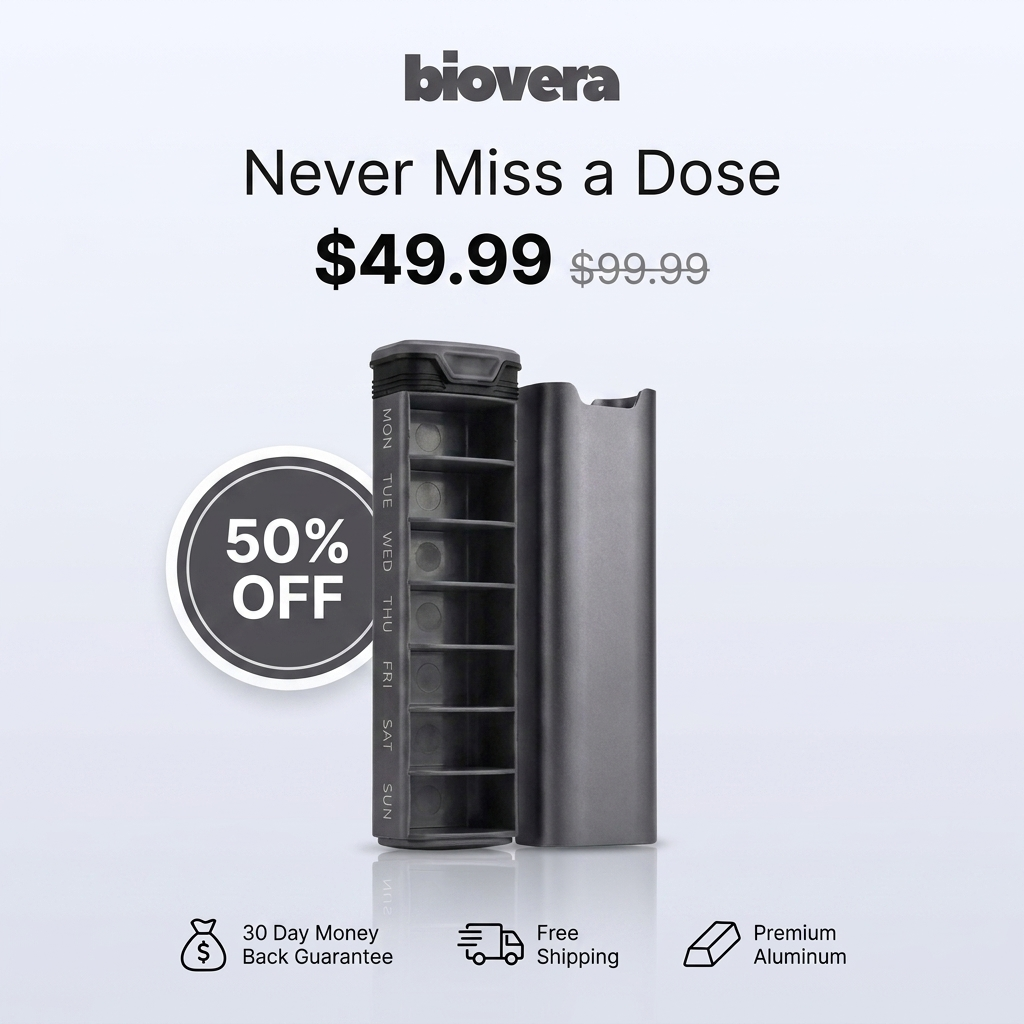 Biovera - Aluminum Pill Organizer 50% Off